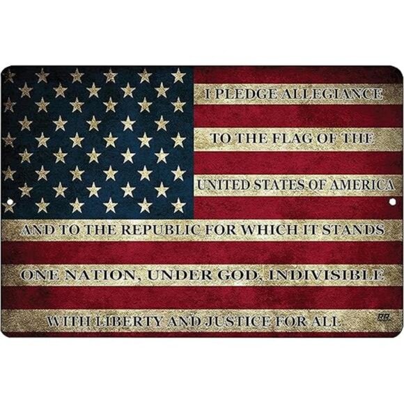 River Tactical USA American Flag Metal Tin Sign, 12x8 Inch, Wall Decor - Picture 5 of 5